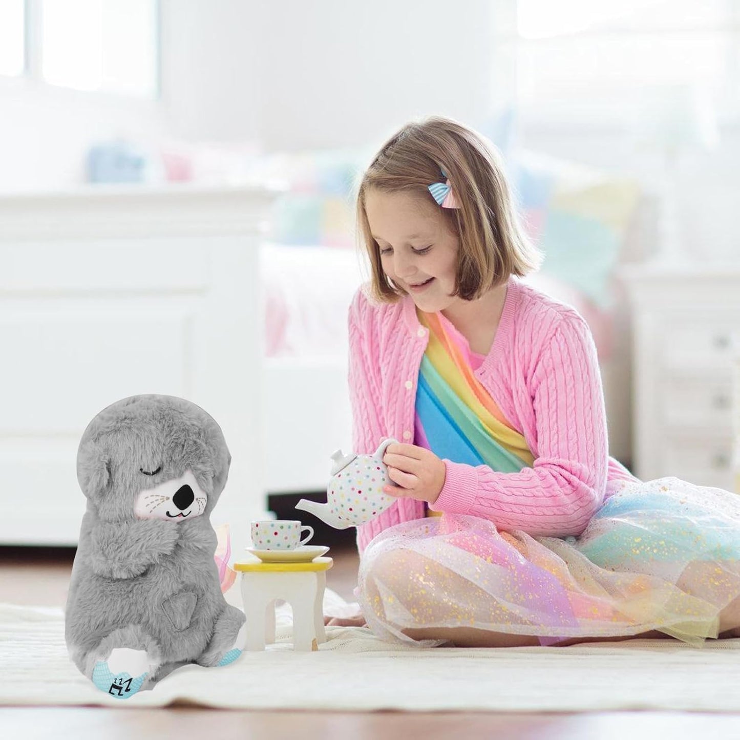 Soothing Plush Baby Bear with Breathing & Heartbeat | Sleep Toy with Music & Lights (25cm)