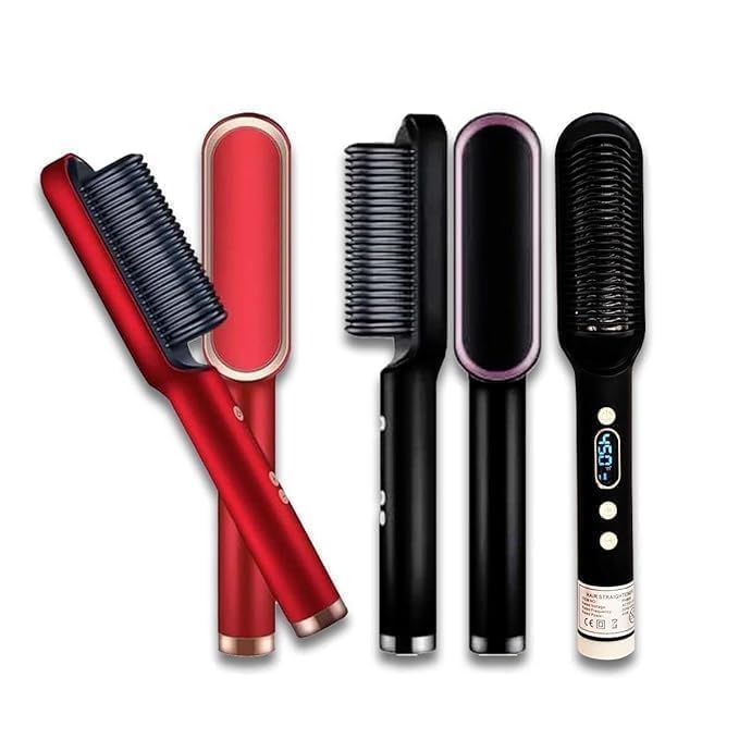 5-in-1 Electric Hair Styler Dryer Comb – Dry, Straighten, Curl, Comb & Volumize (PTC Ceramic + Negative Ion Technology, Auto Shut-Off