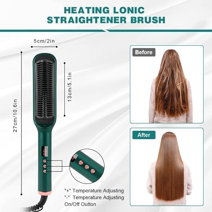 5-in-1 Electric Hair Styler Dryer Comb – Dry, Straighten, Curl, Comb & Volumize (PTC Ceramic + Negative Ion Technology, Auto Shut-Off