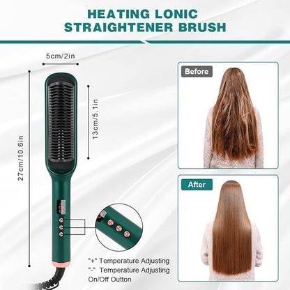 5-in-1 Electric Hair Styler Dryer Comb – Dry, Straighten, Curl, Comb & Volumize (PTC Ceramic + Negative Ion Technology, Auto Shut-Off