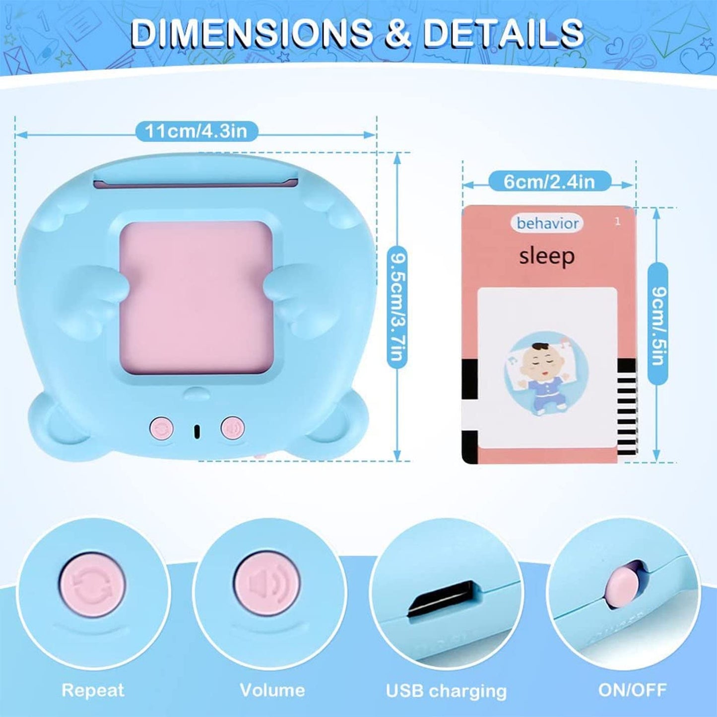 Talking Flash Cards for Toddlers - 224 Sight Words Learning Toy | Interactive Preschool Gift for Kids Ages 2-5