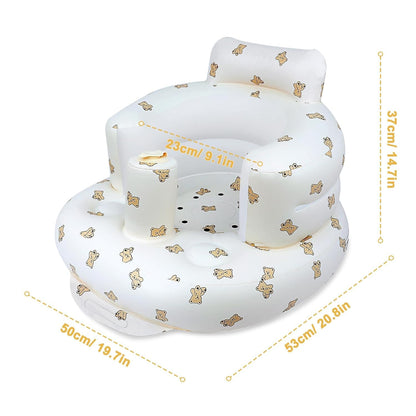 Inflatable Baby Sofa Chair | Toddler Lounger with Back Support | Portable Infant Seat for Indoor & Outdoor Use