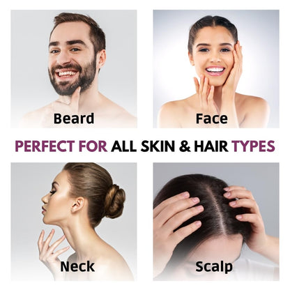 Titanium Derma Roller – 540 Micro Needles for Hair & Beard Growth, Skin Rejuvenation & Scar Reduction (Black)