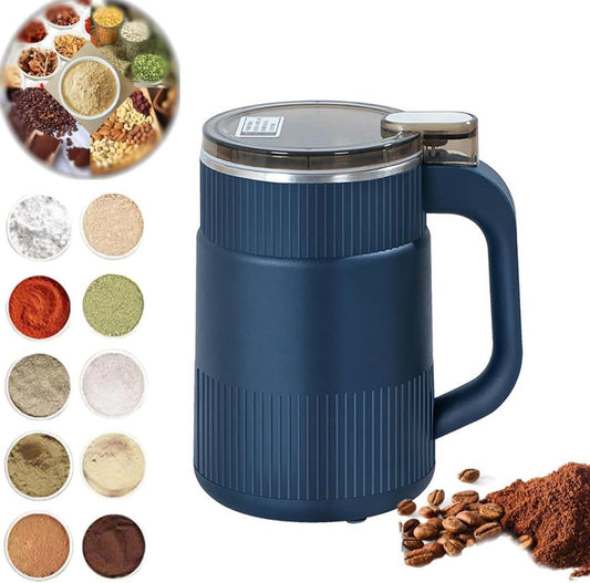 Multifunctional Electric Spice Grinder with Handle – Stainless Steel Mini Grain, Coffee & Herb Grinder | Compact, Low Noise, Easy to Clean