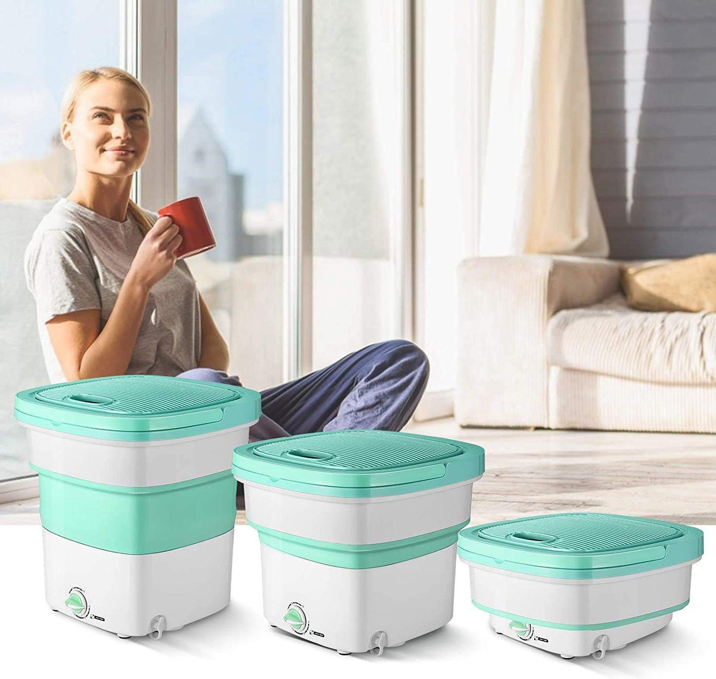 Mini Ultrasonic Washing Machine | Portable & Foldable for Clothes & Small Items