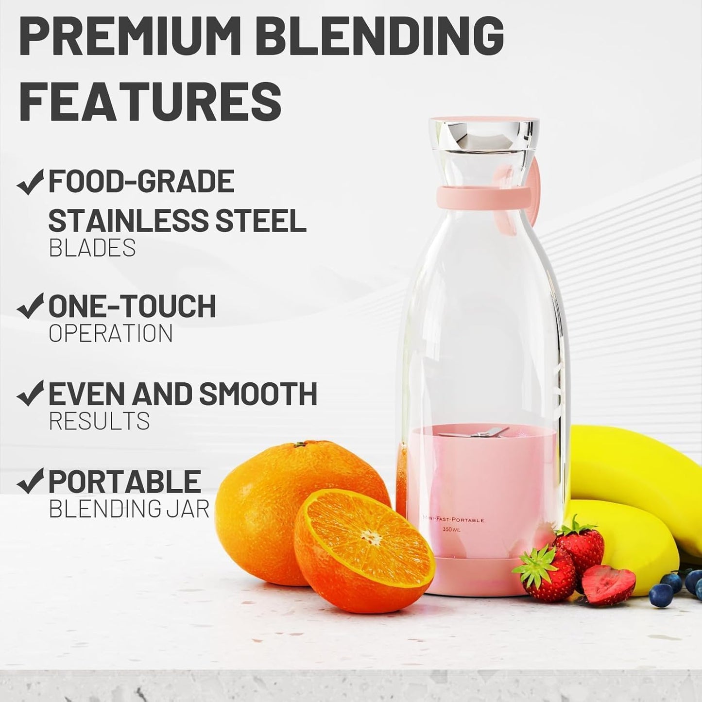 Rechargeable Electric Bottle Juicer | Portable USB Fruit Squeezer | On-the-Go Juice Extractor
