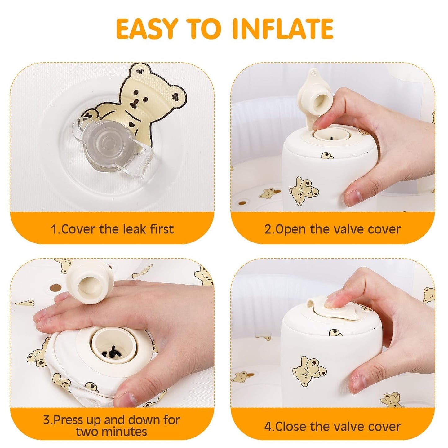 Inflatable Baby Sofa Chair | Toddler Lounger with Back Support | Portable Infant Seat for Indoor & Outdoor Use