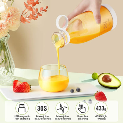 Rechargeable Electric Bottle Juicer | Portable USB Fruit Squeezer | On-the-Go Juice Extractor