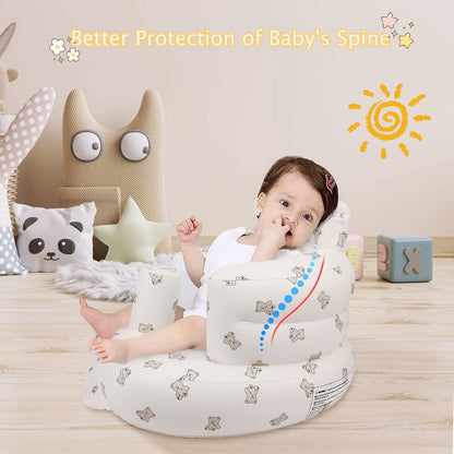 Inflatable Baby Sofa Chair | Toddler Lounger with Back Support | Portable Infant Seat for Indoor & Outdoor Use