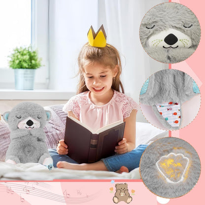 Soothing Plush Baby Bear with Breathing & Heartbeat | Sleep Toy with Music & Lights (25cm)