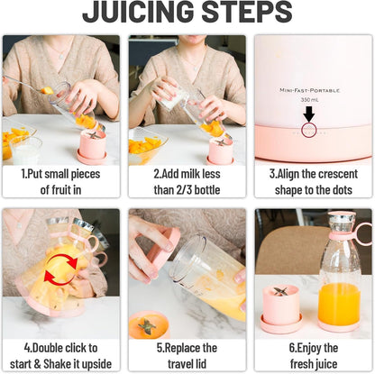 Rechargeable Electric Bottle Juicer | Portable USB Fruit Squeezer | On-the-Go Juice Extractor